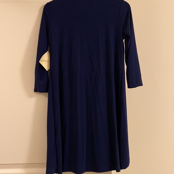 Tiffany&Grey blue and white print floral dress , S and it fits M - Picture 4 of 8